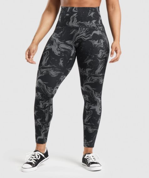 Legginsy Gymshark GS Power High Rise Damskie Czarne | PL 145VNW